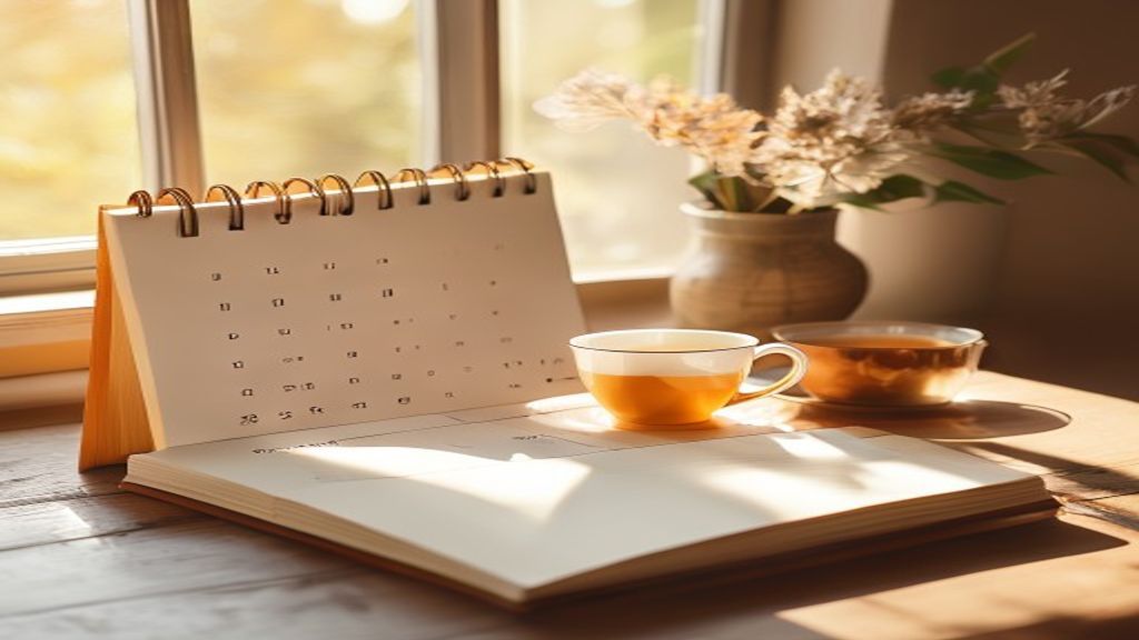 Kalender met gemarkeerde buitenactiviteitdagen